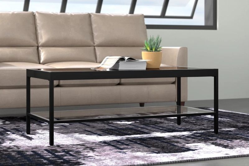 Mercer41 Alexis Glass Top Coffee Table