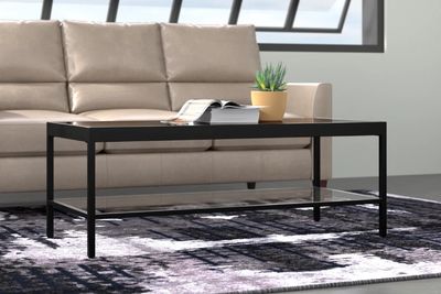 Mercer41 Alexis Glass Top Coffee Table