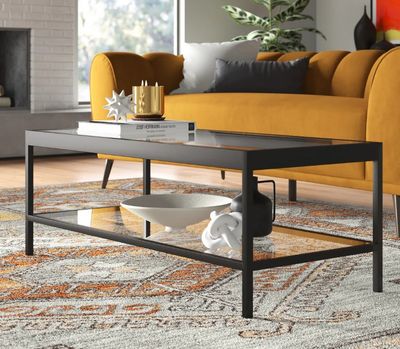 Mercer41 Alexis Glass Top Coffee Table