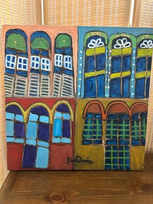 Signed Original Canvas; Windows; Rick Dennis