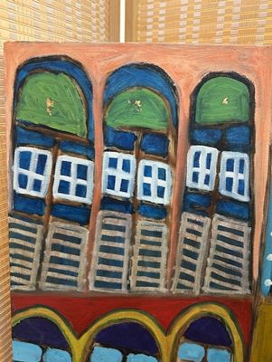 Signed Original Canvas; Windows; Rick Dennis