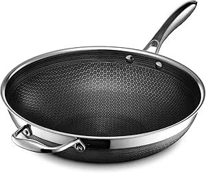 HexClad Hybrid Nonstick Wok, 12-Inch