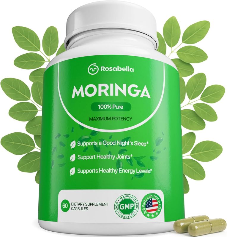 Rosabella Pure Nutrient-Rich Moringa Powder, 800mg
