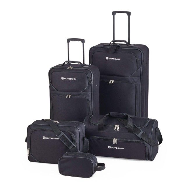 Outbound 5-Piece Softside Travel Luggage Suitcase Set
