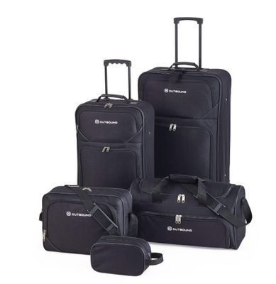 Outbound 5-Piece Softside Travel Luggage Suitcase Set