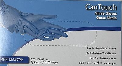 Can Touch Nitrile Gloves, Large, 100ct