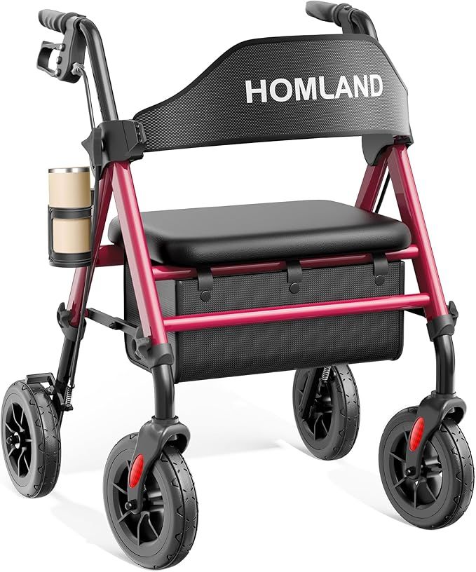 HOMLAND Foldable Rollator Walker