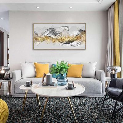 Wall Art Large Size Black and Gold Abstract