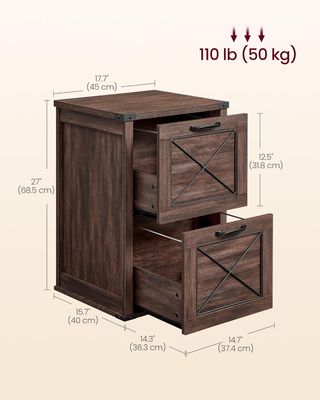 VASAGLE Filing Cabinet with 2 Drawers