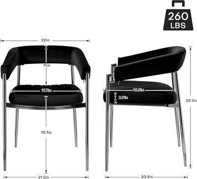 Bekrvio Dining Chairs Set , Black