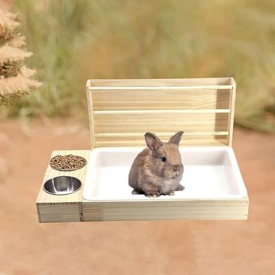 Generic 3 in 1 Rabbit Hay Feeder with Litter Box