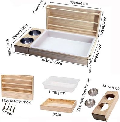 Generic 3 in 1 Rabbit Hay Feeder with Litter Box