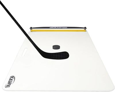Hockey Shooting Pad with Rebounder, Synthetic Ice for Hockey Passing and Stickhandling