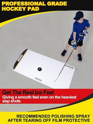 Hockey Shooting Pad with Rebounder, Synthetic Ice for Hockey Passing and Stickhandling