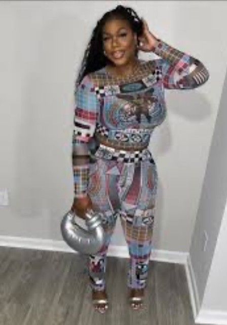 Designer Inspired 2 Piece Sheer Set