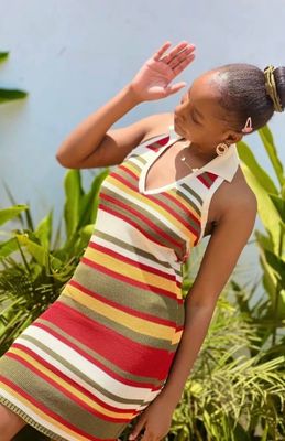 Knit Color Block Dress