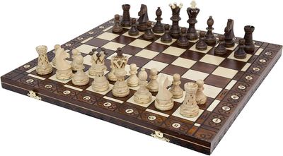 Ambassador High Detail European Wooden Handmade Chess Set