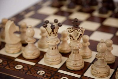Ambassador High Detail European Wooden Handmade Chess Set