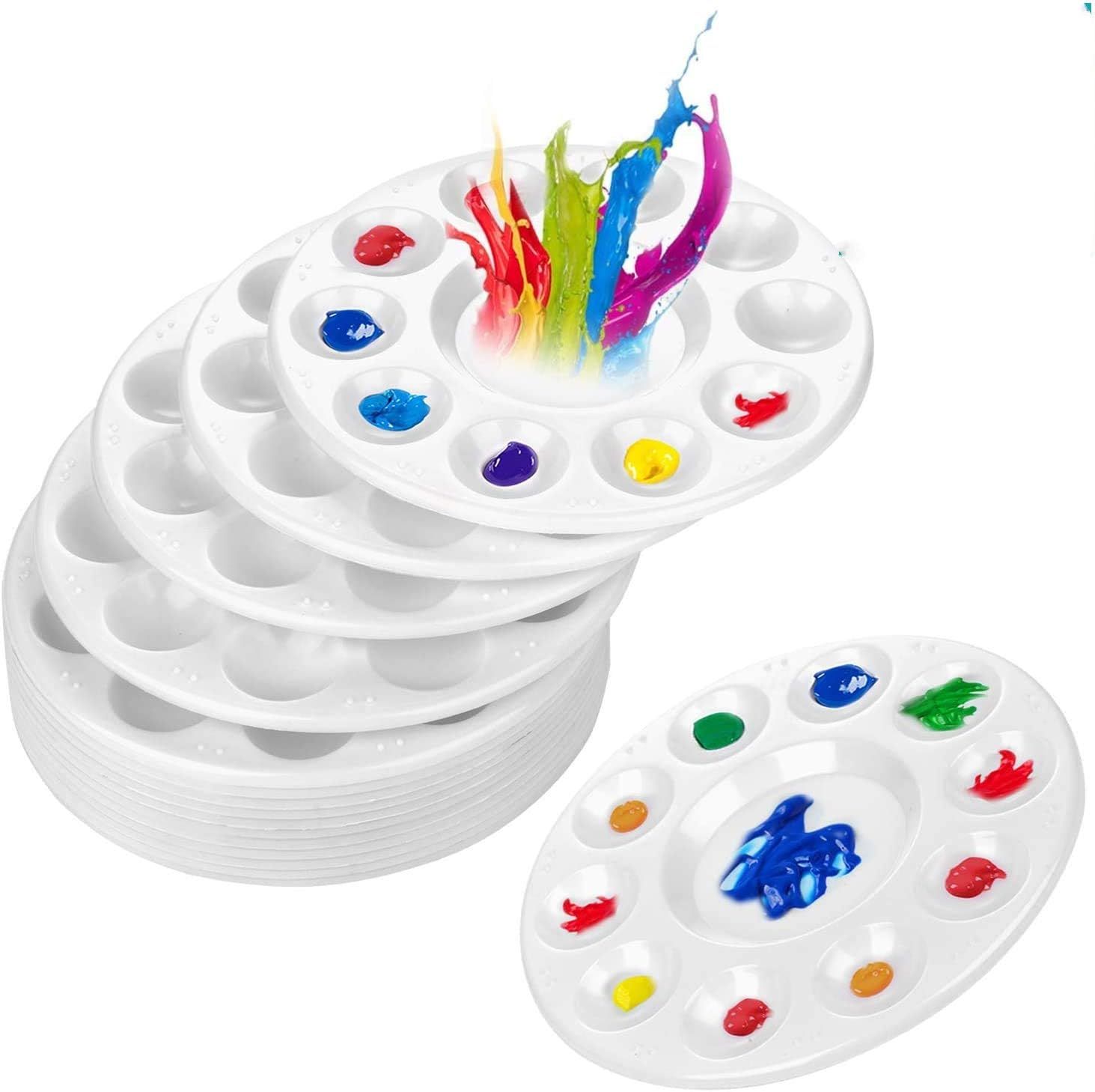 Round Paint Tray Palettes, 12 Count