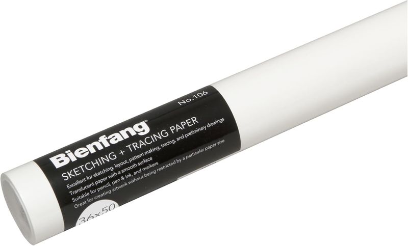 Bienfang Sketching &amp; Tracing Paper Roll, White, 50 yards x 36 inches