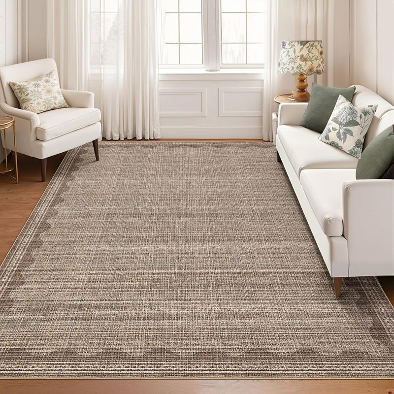 GarveeHome 8'x10' Scalloped Washable Area Rug