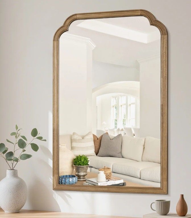 Winston Porter Ancalin Wood Accent Wall Mirror