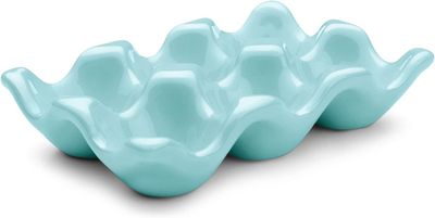 Flexzion Ceramic Egg Holder, Blue