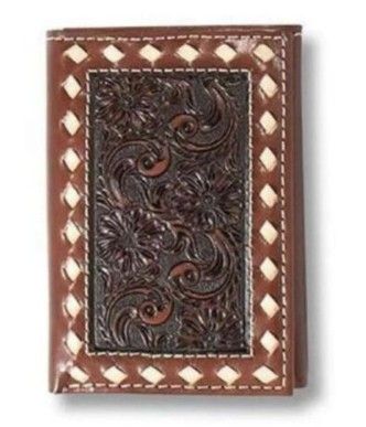 Ariat Western Men's Tri-Fold Wallets, Color: A3558202