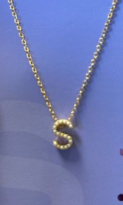 Claire's Gold Tone 'S' Necklace