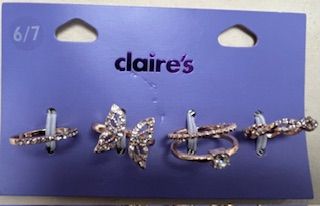 Claire's Gold Tone Ring Set