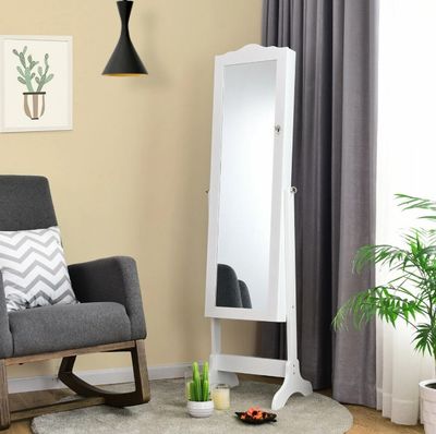 *Imperfect* Adjustable Full Length Mirror Jewelry Organizer