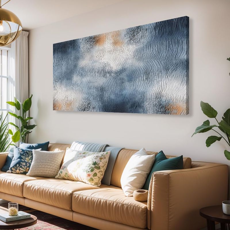 Wall Art Ripple Abstract Wall Decor, 20"x40"