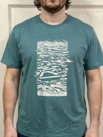 Roswell Marine Graphic T-Shirts, Color: Aqua, Size: Small