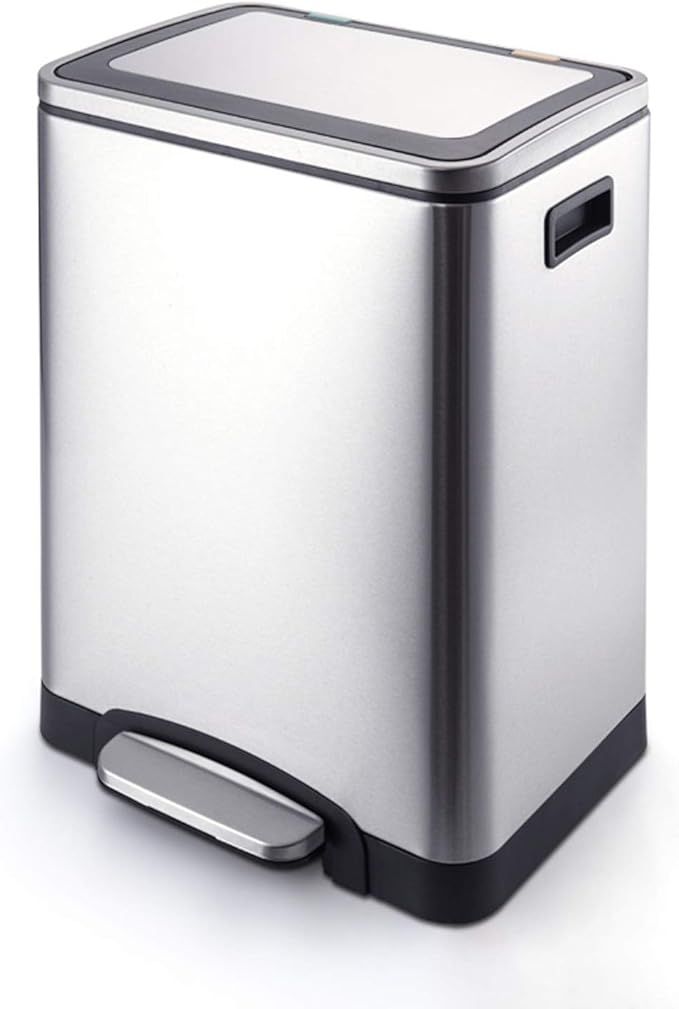 *imperfect Garbage Recycling Bin Stainless Steel Trash Can