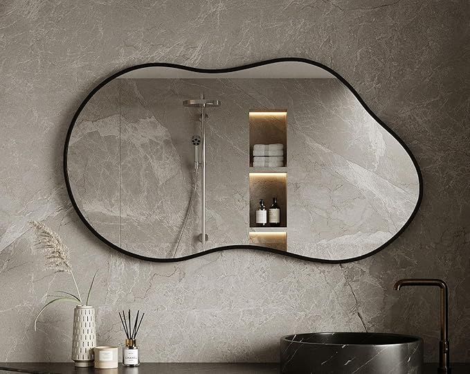 Irregular Unique Shaped Wall Mirror, 20"x36"