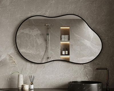 Irregular Unique Shaped Wall Mirror, 20"x36"