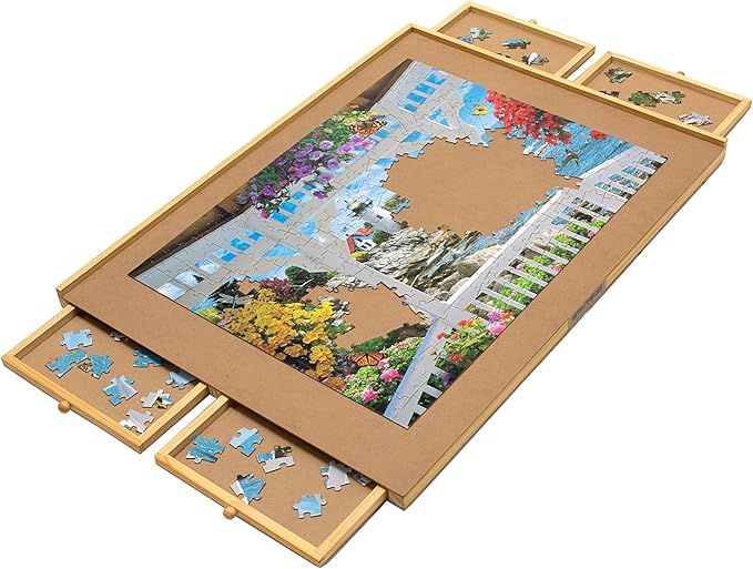 Bits and Pieces - 1500 Piece Puzzle Board with Drawers