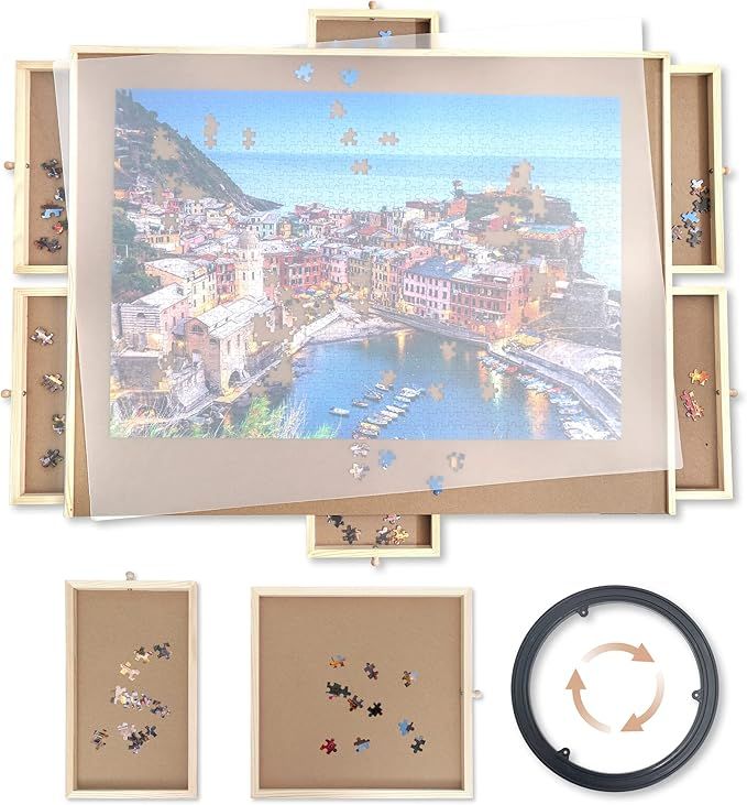 WOOD CITY Puzzle Board, 1500 Piece Wooden