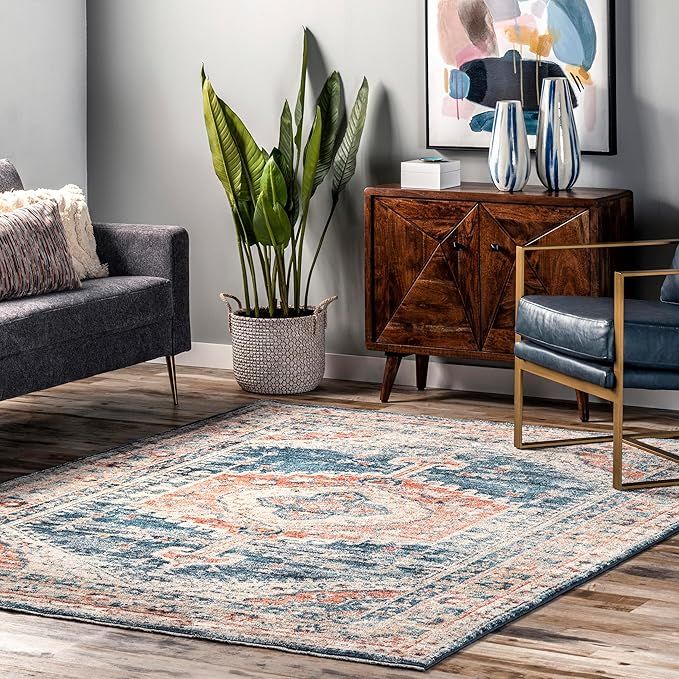 nuLOOM Harley Faded Medallion Runner Rug