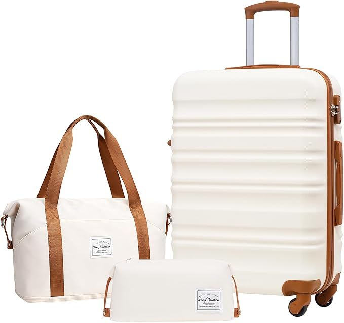 LONG VACATION 24" 3-Piece Luggage Set