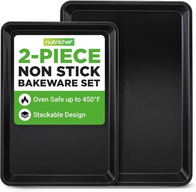 NutriChef 2-Piece Baking Sheet Deluxe Non-Stick