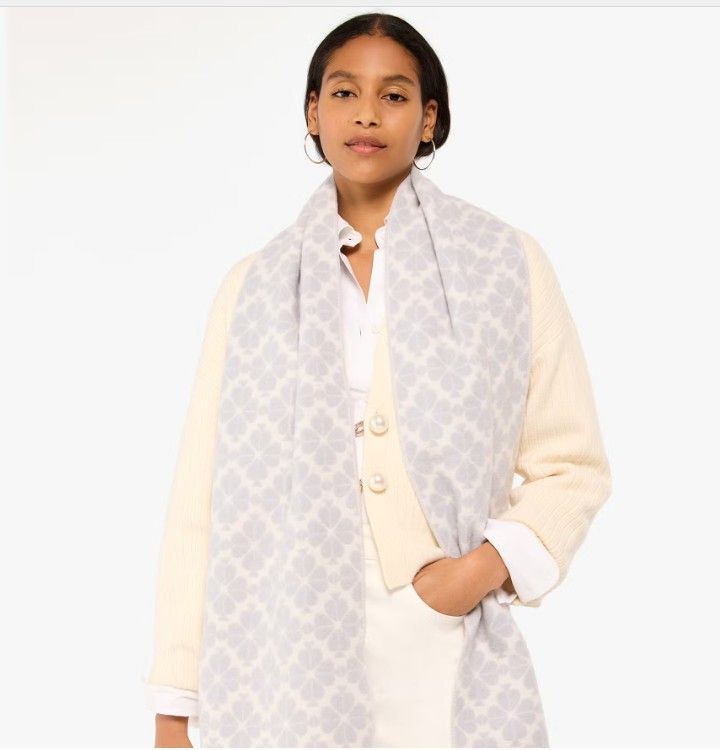 Kate Spade New York Spade Flower Cashmere Scarf