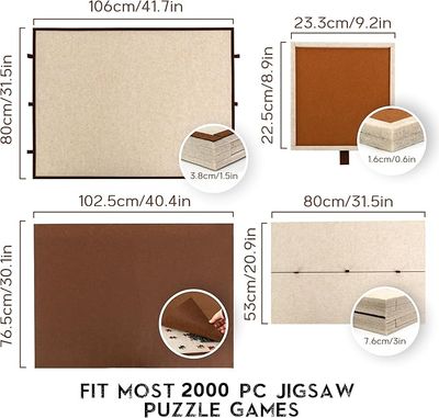 Becko US 2000 Piece Foldable &amp; Tilting Puzzle Board