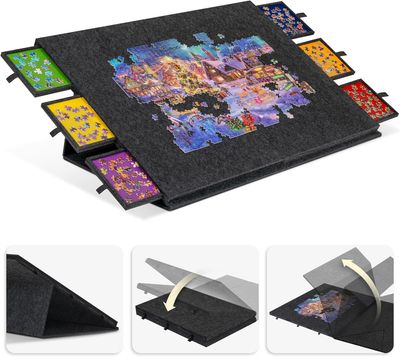 Lavievert 2-in-1 Foldable Puzzle Board