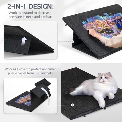 Lavievert 2-in-1 Foldable Puzzle Board