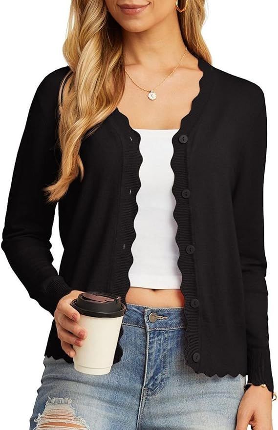 GRECERELLE Womens Lightweight Open Front Cardigan