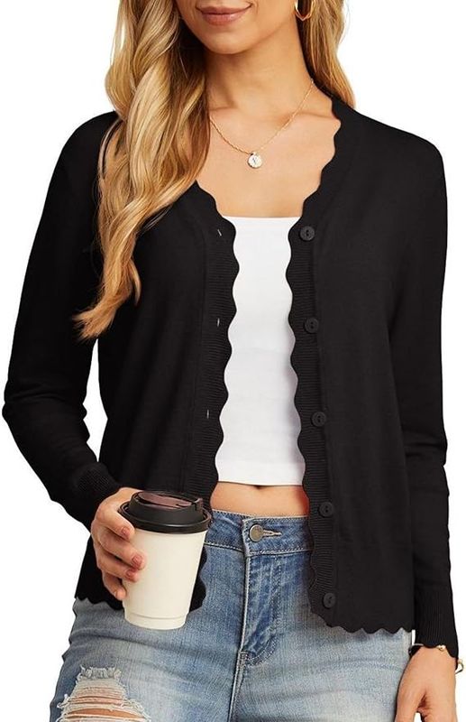 GRECERELLE Womens Lightweight Open Front Cardigan