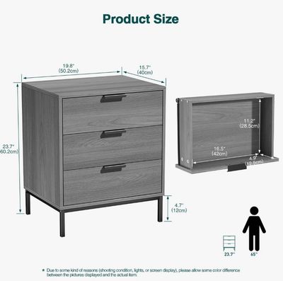 Ebern Designs Rhylan 3-Drawer Nightstand