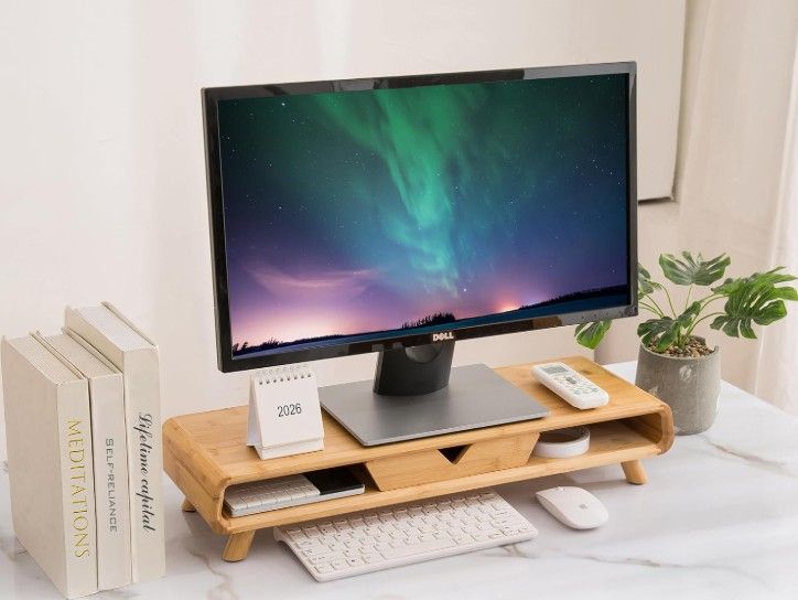 *Imperfect* Homerays Bamboo Monitor Stand Riser