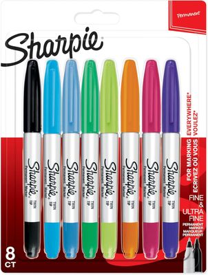 SHARPIE Twin Tip Permanent Markers, 8 Count